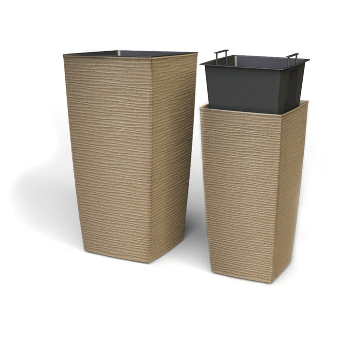 ПЛАСТМАСОВА САКСИЯ 25X25X46.5C MELROSE WOODY