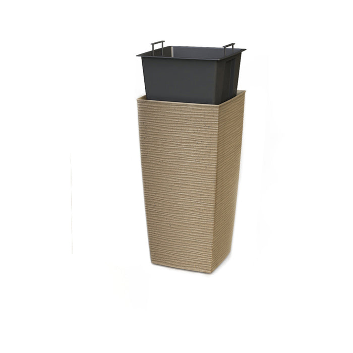 ПЛАСТМАСОВА САКСИЯ 25X25X46.5C MELROSE WOODY