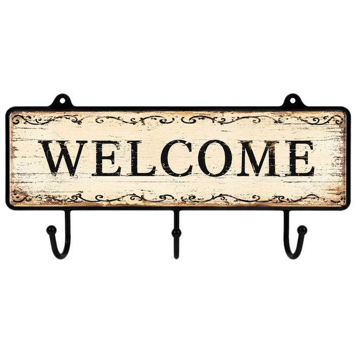 ДЕКОРАТИВНА ЗАКАЧАЛКА 3 КУКИ WELCOME 36X20