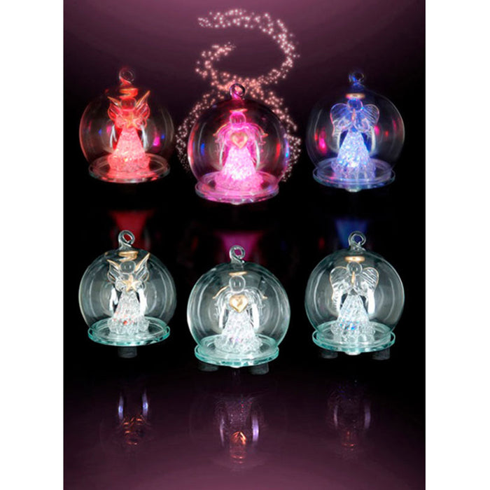 КОЛЕДНА ТОПКА 6CM LED С АНГЕЛ ABR401670