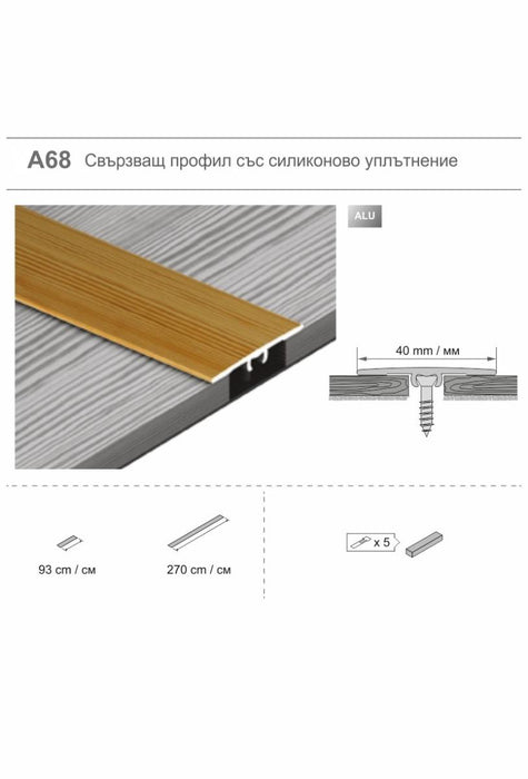 ЛАЙСТНА ЗА ПОД 2700Х36 MM СРЕБРО