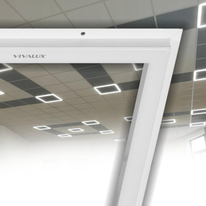 КВАДРАТНА СВЕТЕЩА LED РАМКА - БЯЛА