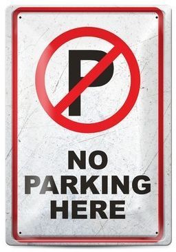 Метална табелка - No parking