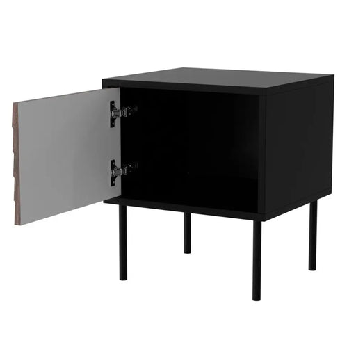 Нощно шкафче 2 бр. CORTINA 45x40x51 черно/орех