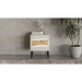 Нощно шкафче Cama 2 бр. INSERTO 50x40x61.5 кашмир + LED
