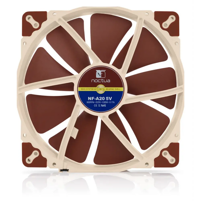 Noctua NF-A20 Кутия за компютър Вентилатор 20 см Бежов Кафяв