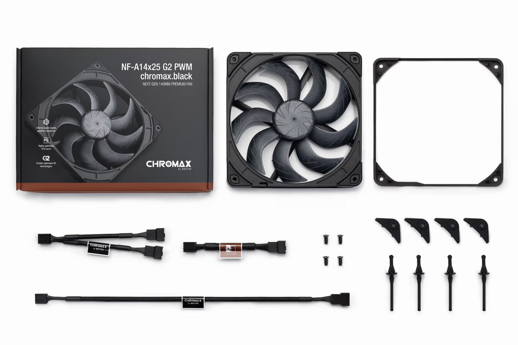 Вентилатор Noctua A14x25 G2 PWM chromax.black