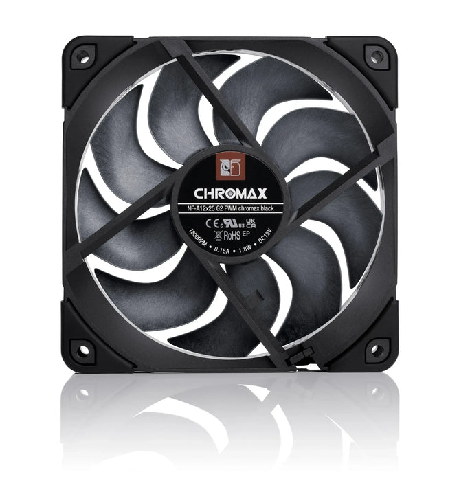 Вентилатор Noctua NF-A12x25 G2 PWM chromax.black, 120mm