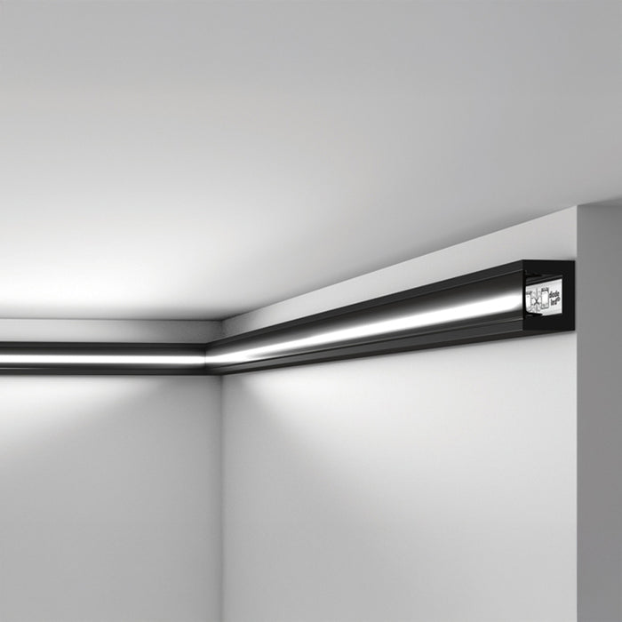 HDPS КОРНИЗ ЗА LED ОСВЕТЛЕНИЕ NOEL&MARQUET IL12 ЧЕРЕН