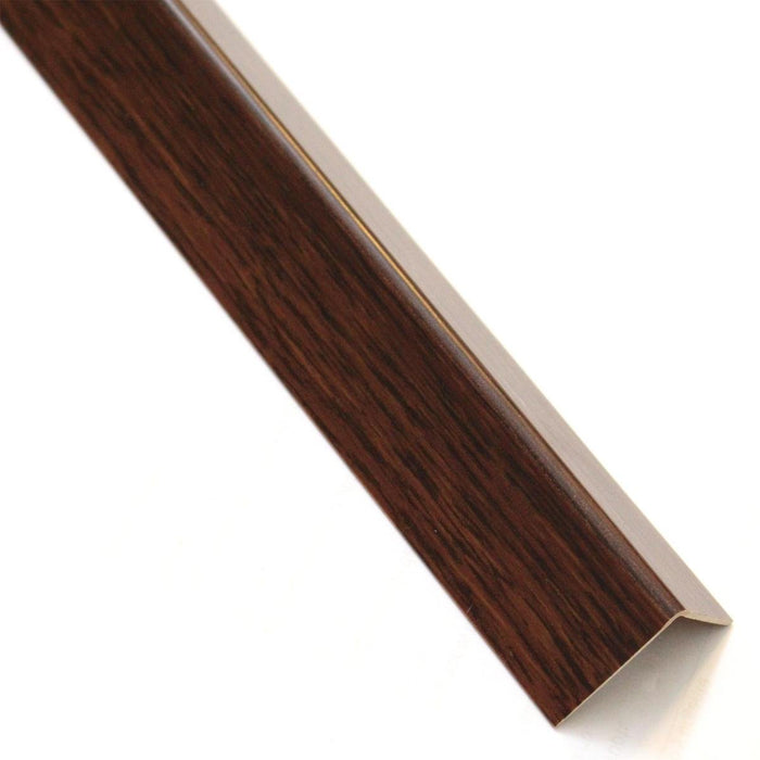 PVC ЪГЛОВ ПРОФИЛ 11Х11MM/1M ТЪMНО ДЪРВО