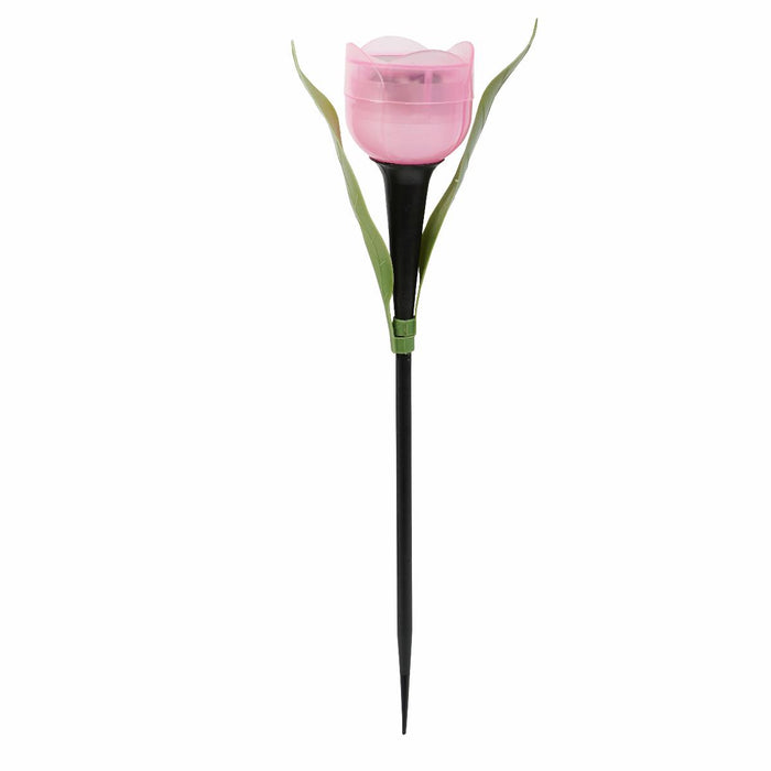 LED СОЛАРНА ЛАМПА TULIP 0.6W IP44 РОЗОВА
