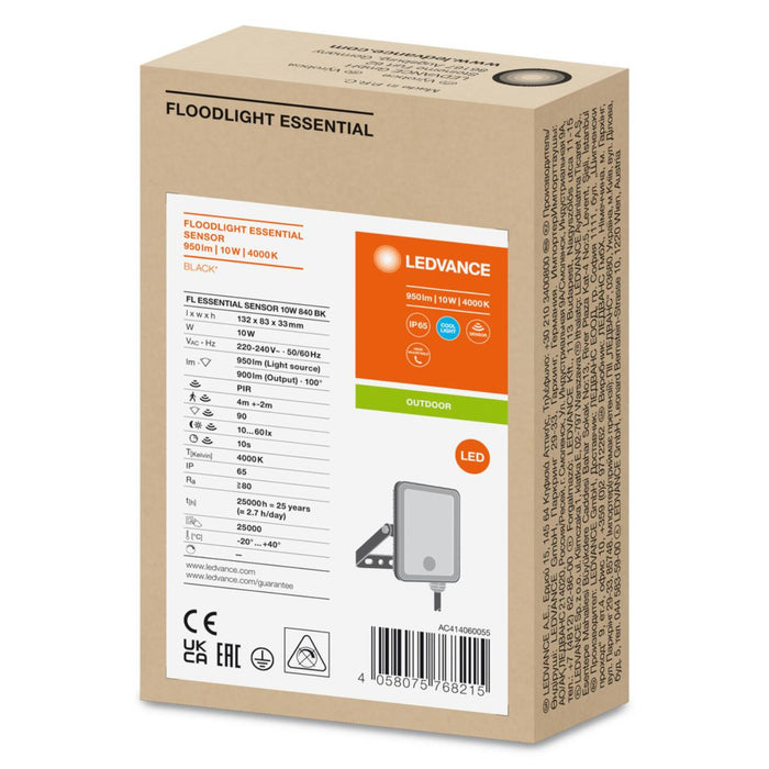 LED ПРОЖЕКТОР ESSENTIAL СЕНЗОР 10W 4000К