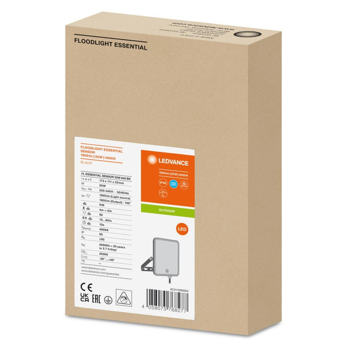 LED ПРОЖЕКТОР ESSENTIAL СЕНЗОР 20W 4000К
