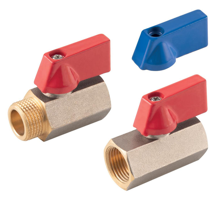 КРАН СФЕРИЧЕН МИНИ FERRO 1/2'' ЖЖ ЧЕРВЕН
