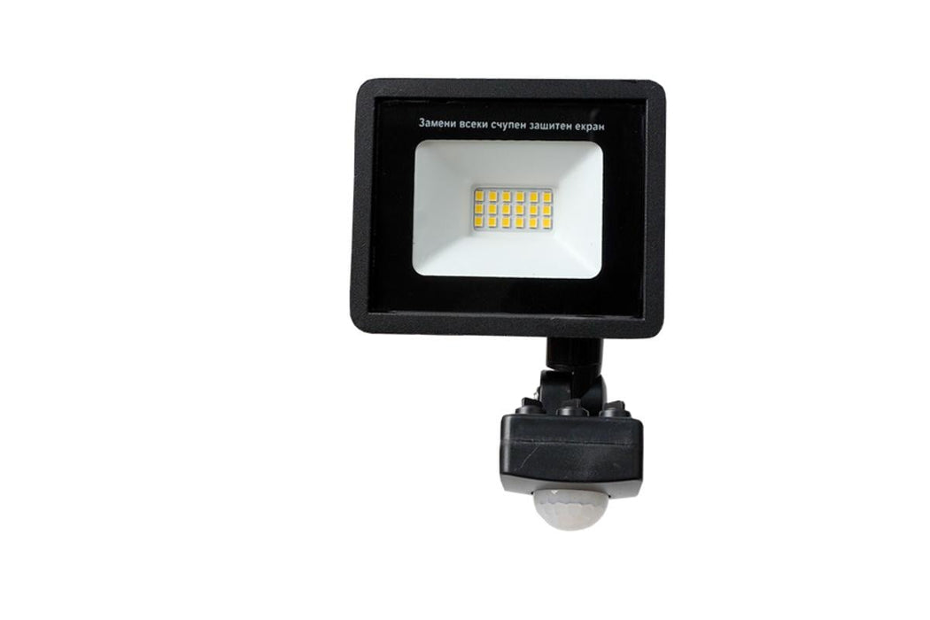 LED ПРОЖЕКТОР DELFI СЪС СЕНЗОР 10W ЧЕРЕН