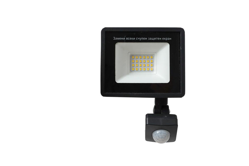 LED ПРОЖЕКТОР DELFI СЪС СЕНЗОР 20W ЧЕРЕН