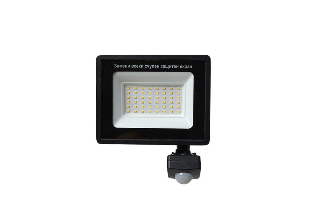 LED ПРОЖЕКТОР DELFI СЪС СЕНЗОР 30W ЧЕРЕН