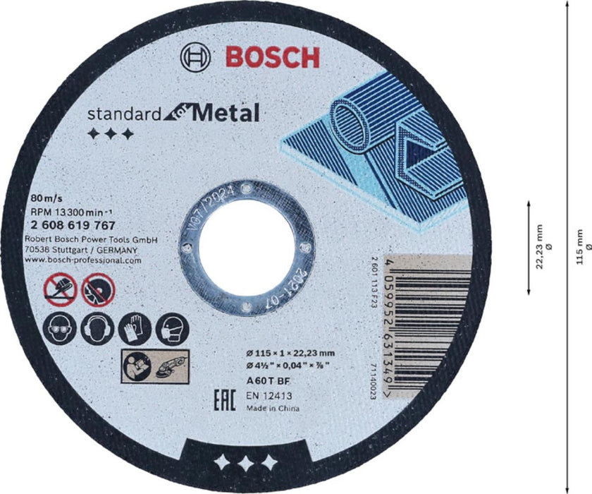 ДИСК ЗА МЕТАЛ Ф115Х1.0ММ BOSCH