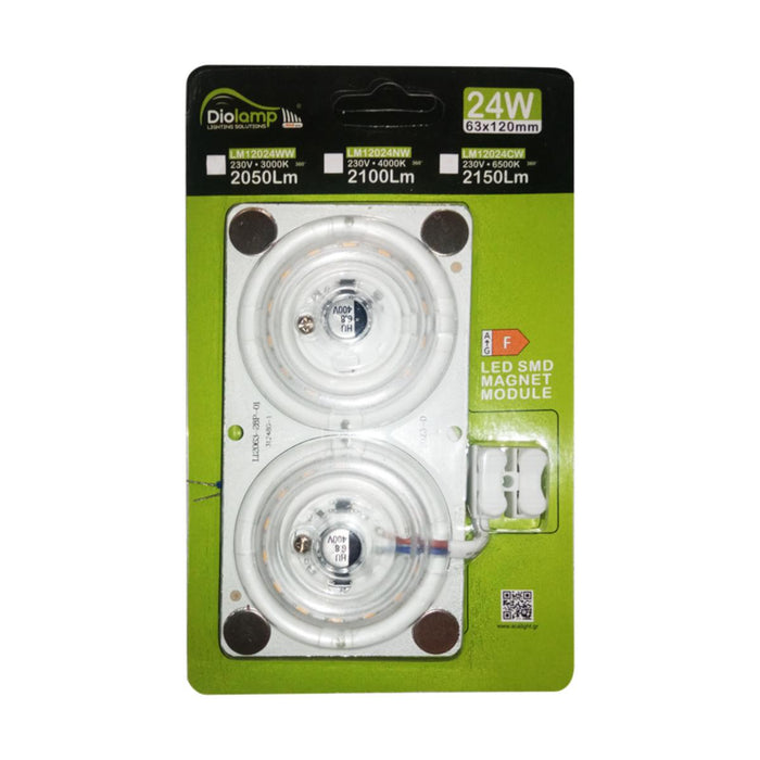 LED ПЛАТКА, 12сm/6сm, 24W 1650Lm,3000K