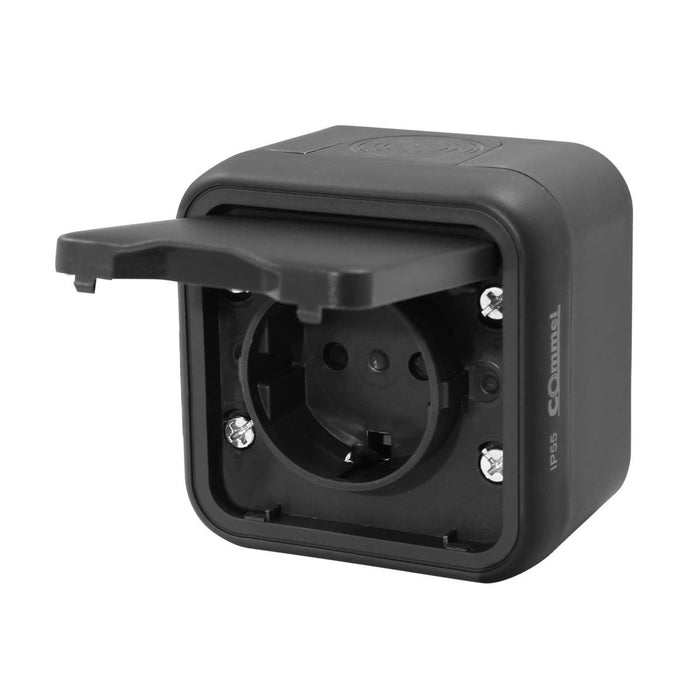 КОНТАКТ ШУКО IP55 АНТРАЦИТ COMMEL