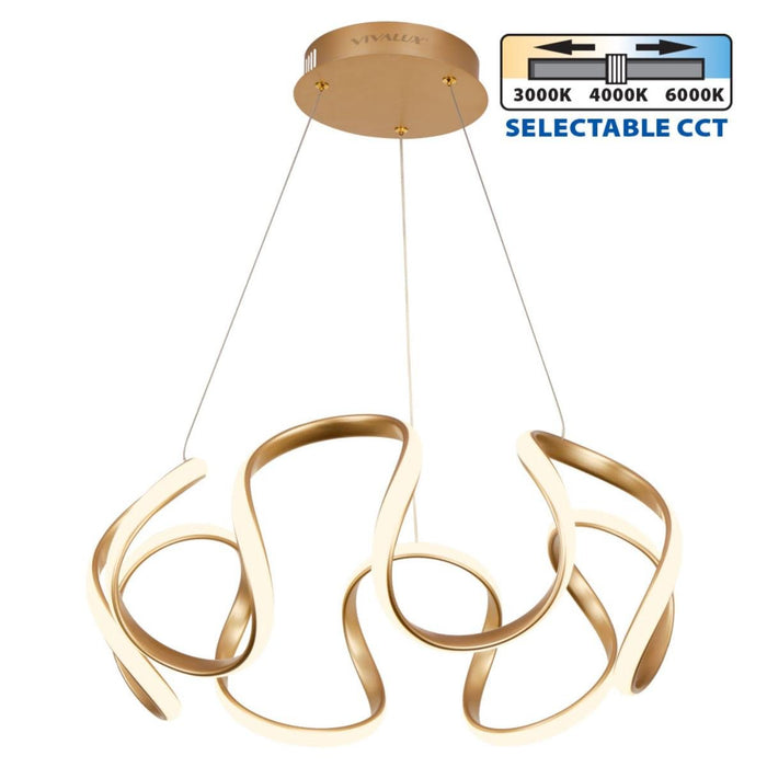 LED ПОЛИЛЕЙ MEANDRA 54W 3000-6000K ЗЛАТО
