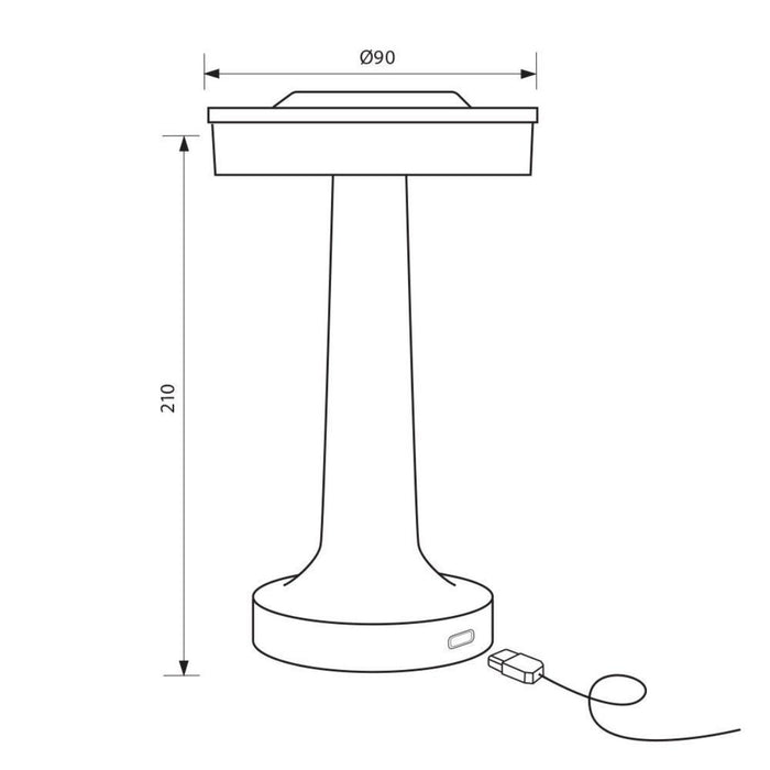 LED НАСТОЛНА ЛАМПА JULIE 2W БЯЛА