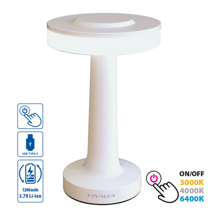 LED НАСТОЛНА ЛАМПА JULIE 2W БЯЛА