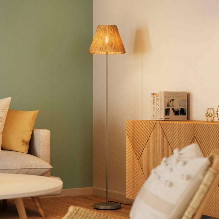 СТОЯЩА ЛАМПА DECOR RAFFIA E27 КАФЯВО
