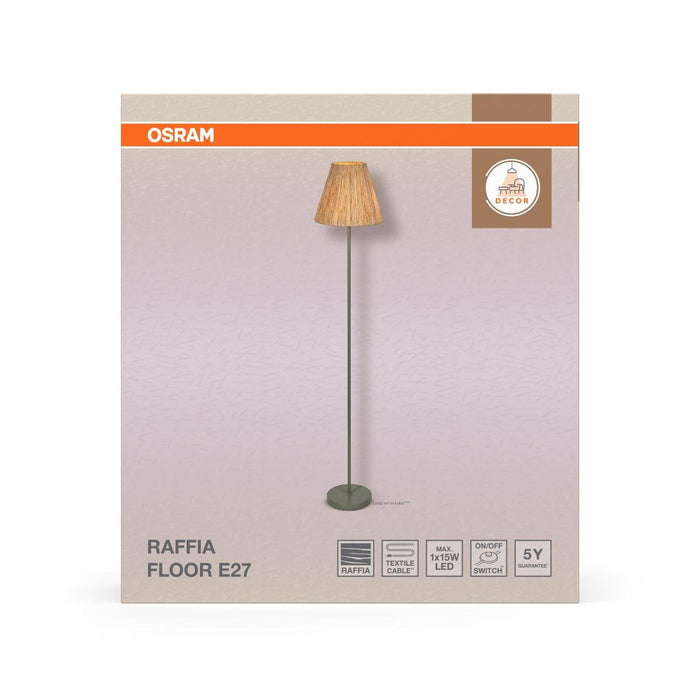 СТОЯЩА ЛАМПА DECOR RAFFIA E27 КАФЯВО