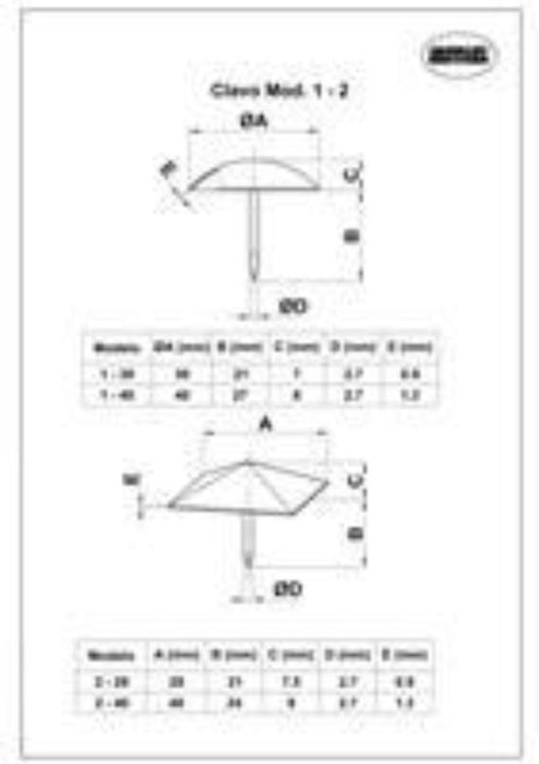 ГВОЗДЕЙ 40ММ 4БР. М2 ЧЕРЕН МАТ