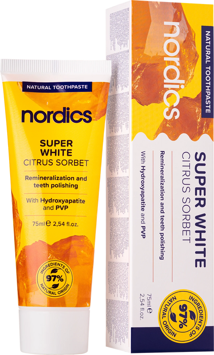 Паста за зъби Super White Citrus Sorbet, 75 ml