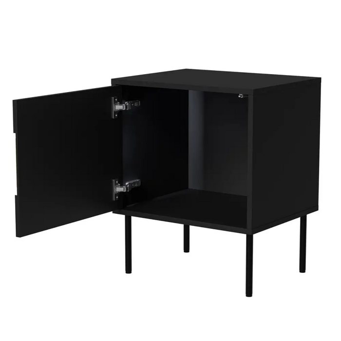 Нощно шкафче Cama INSERTO 2 бр. 50x40x61.5 см черно + LED