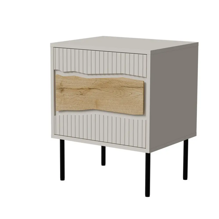 Нощно шкафче Cama 2 бр. INSERTO 50x40x61.5 кашмир + LED
