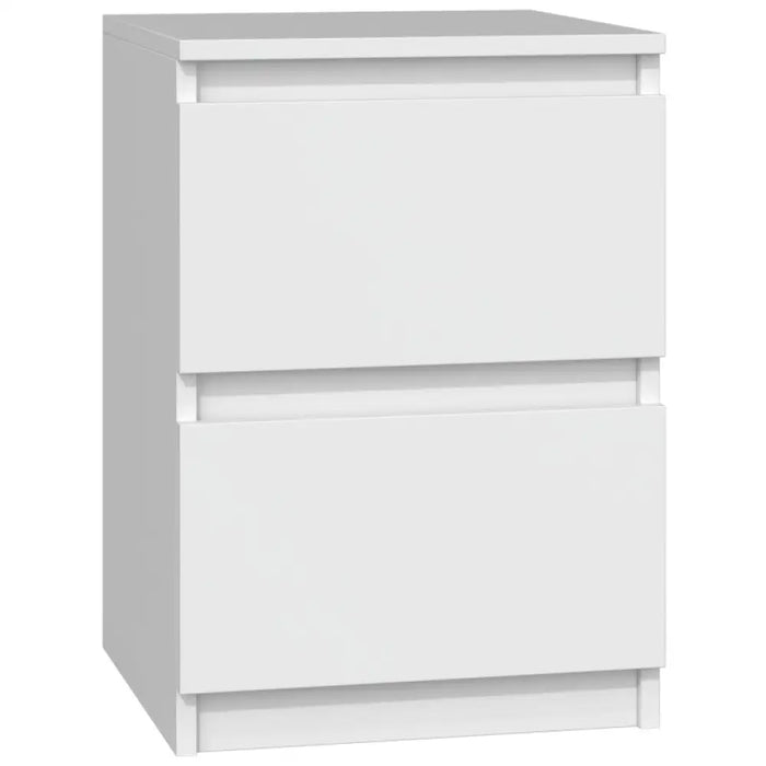 Нощно шкафче/нощно шкафче Topeshop M2 BIEL 2 чекмеджета Бяло