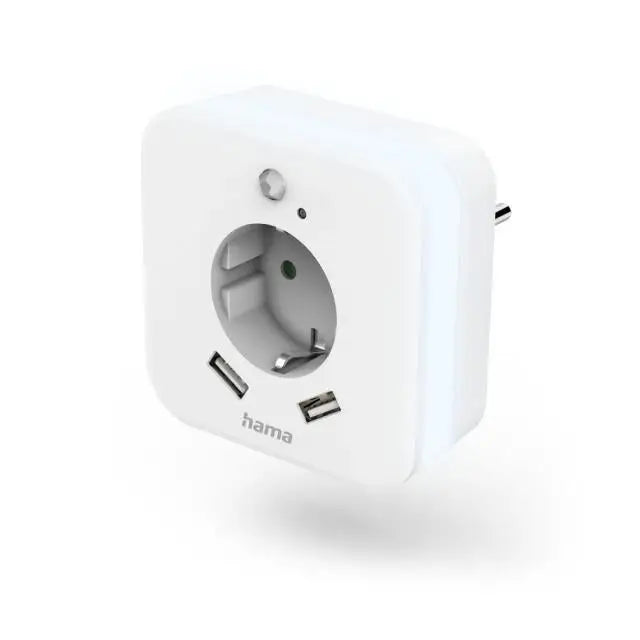 Нощна лампа с контакт HAMA USB 2.4 A 2