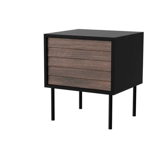 Нощно шкафче 2 бр. CORTINA 45x40x51 черно/орех