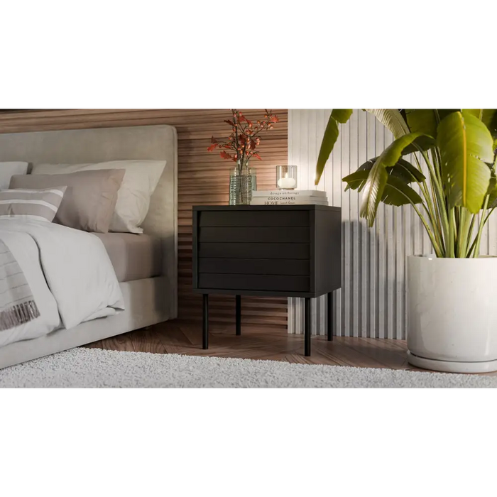 Нощно шкафче Cama 2 бр. CORTINA 45x40x51 черно