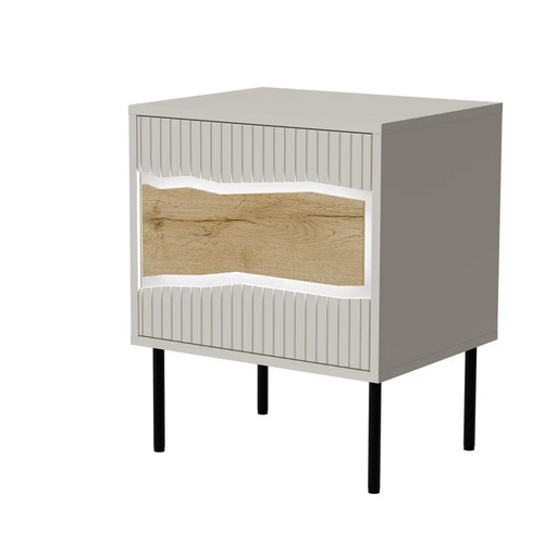 Нощно шкафче Cama 2 бр. INSERTO 50x40x61.5 кашмир + LED