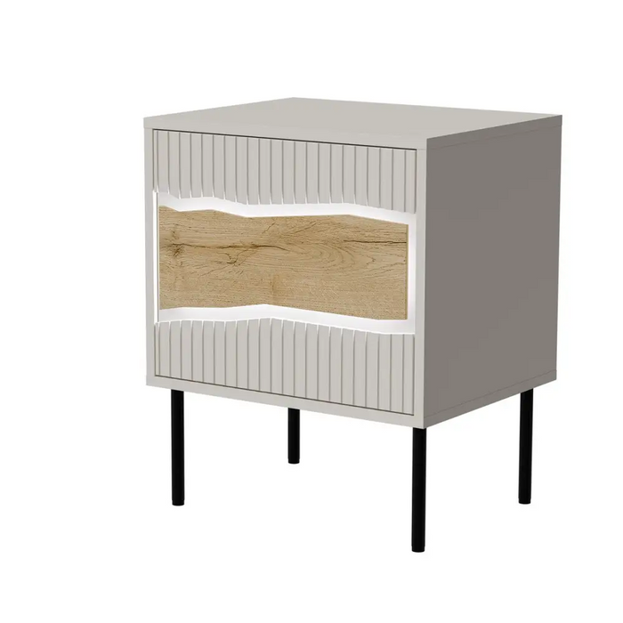 Нощно шкафче Cama 2 бр. INSERTO 50x40x61.5 кашмир + LED