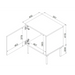 Нощно шкафче Cama INSERTO 2 бр. 50x40x61.5 см черно + LED