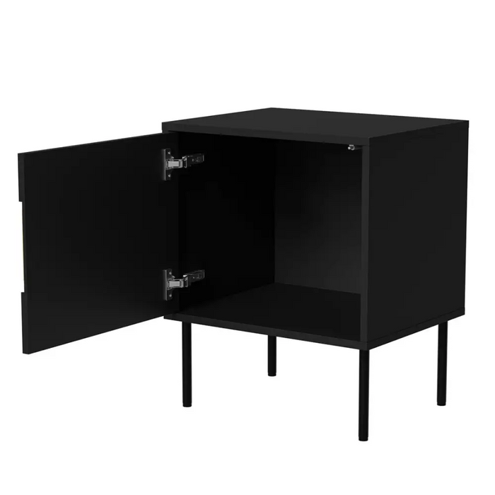 Нощно шкафче Cama INSERTO 2 бр. 50x40x61.5 см черно + LED