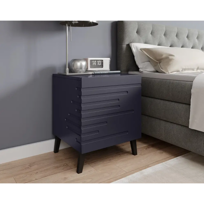 Нощно шкафче NOVA 44x40x52 тъмносин мат
