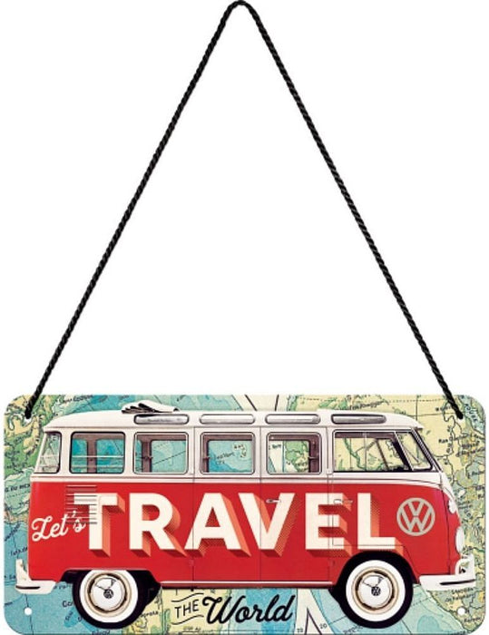Висяща табелка Nostalgic Art VW - Let's Travel The World