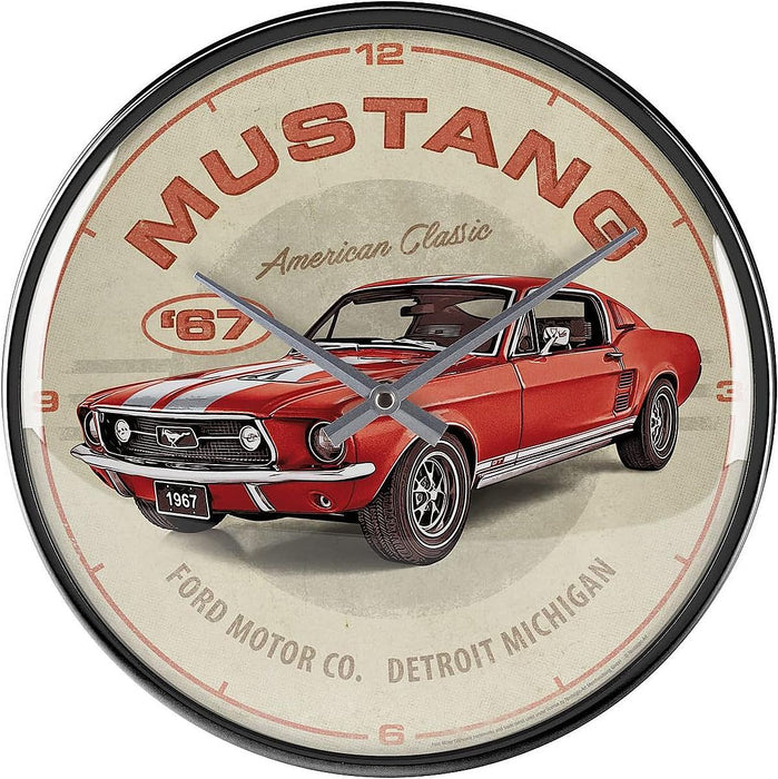 Стенен ретро часовник Nostalgic Art - Mustang GT 1967