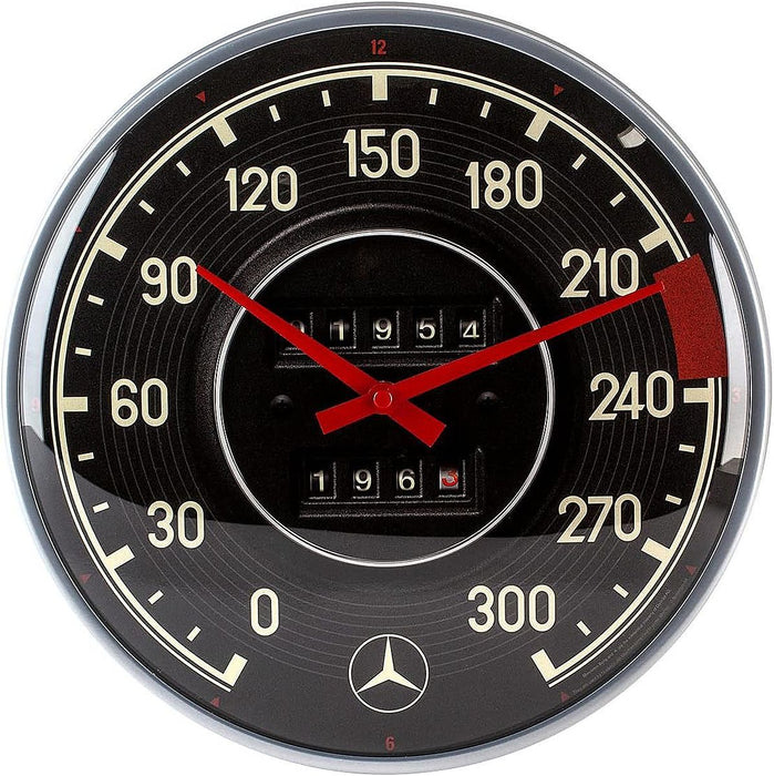 Стенен ретро часовник Nostalgic Art Mercedes Benz -Тахометър