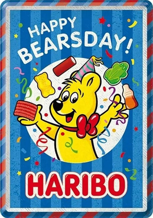Метална картичка Nostalgic Art - Haribo, Happy Bearsday