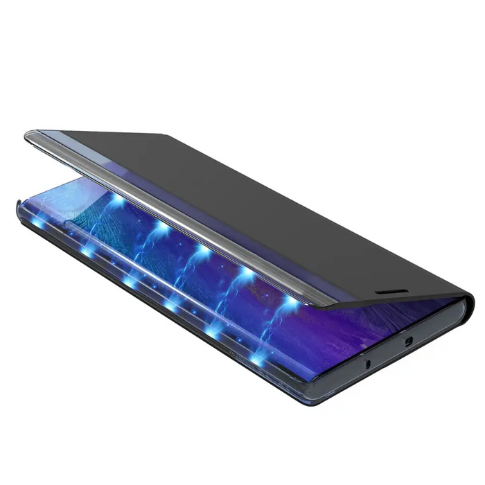 Нов калъф за спане iPhone 16e Flip Cover със стойка - син