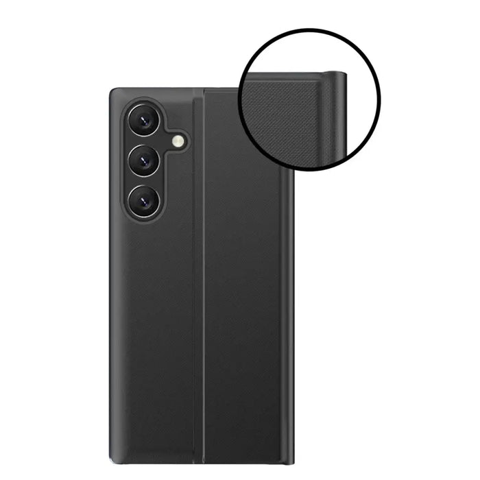 Нов Sleep Case за Samsung Galaxy S25 Cover с флип и стойка