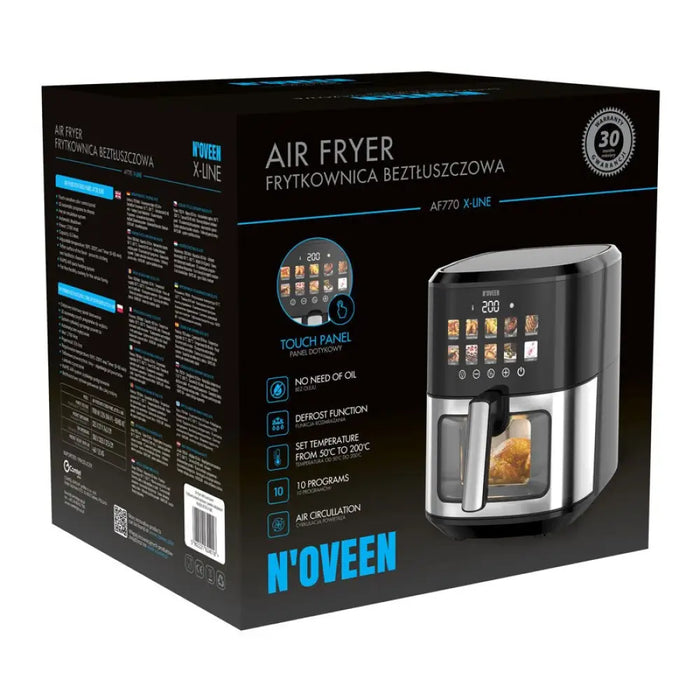 N’oveen AF770 X-LINE Фритюрник без мазнина Черен Сребрист