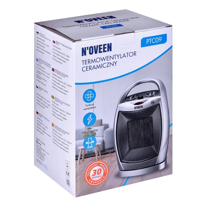 Noveen PTC09 Indoor Grey 1500 W Вентилаторна електрическа